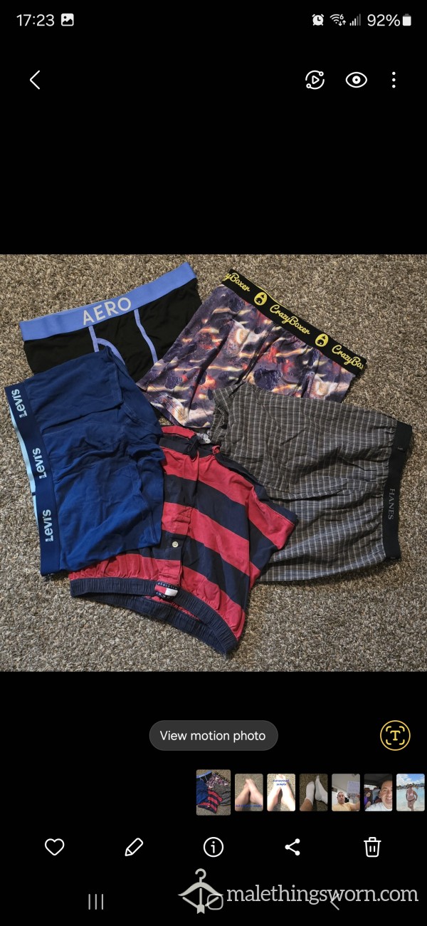 Chubby, Hairy Man's 24 Hour Worn Boxers (single Pair). Choose The One You Want.