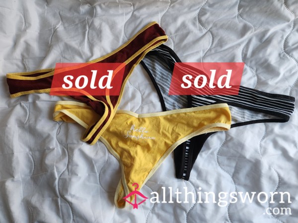 Two Day Yellow Cotton Thong