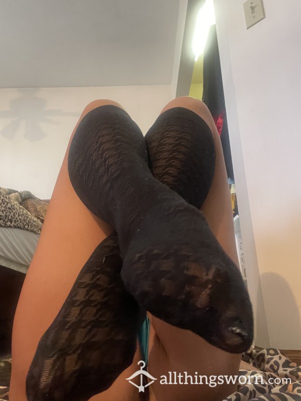 Cougar Scented Smelly Black Sexy Nylon Stockings
