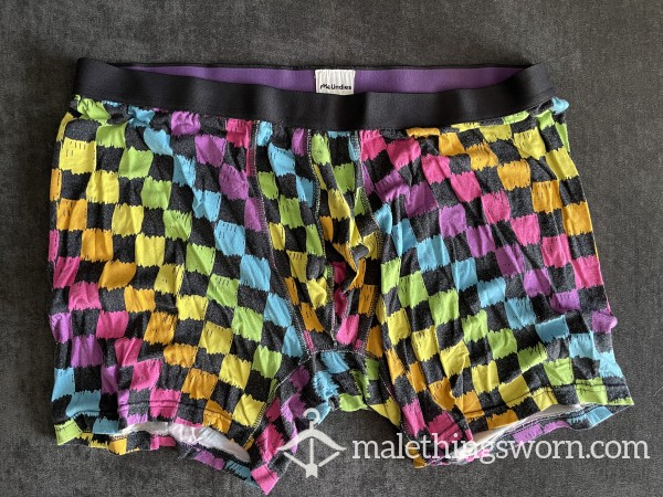 Customizable Rainbow Checkerboard MeUndies Size 2XL Boxer Brief