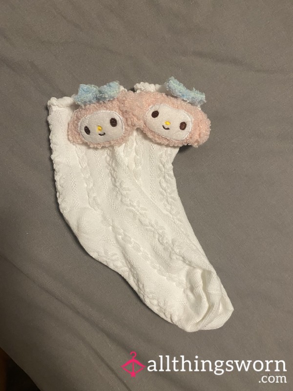 Cute Egirl Kawaii Socks White