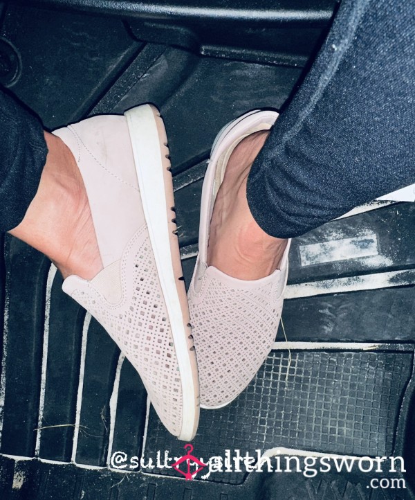 Cute Pink Slip On Sneakers