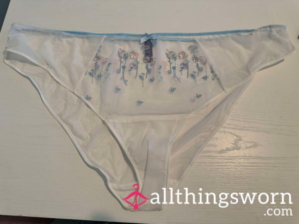 Dealer's Choice - White Flor*l Panties