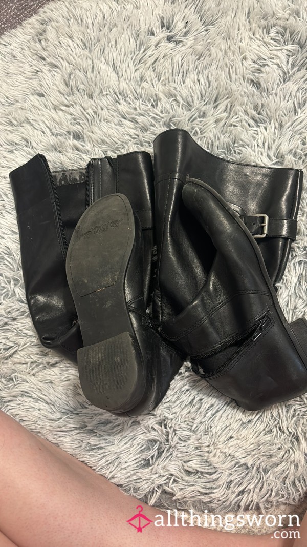 Destroyed Black Boots