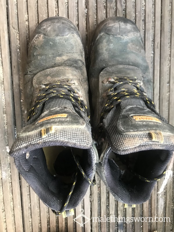 Dewalt Work Boots Well Worn Dirty