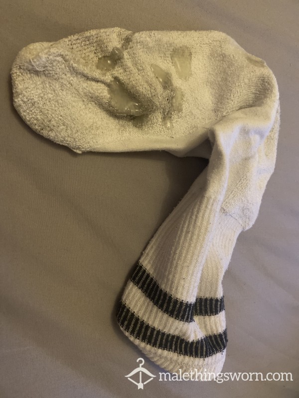 Dirty C*m White Sock