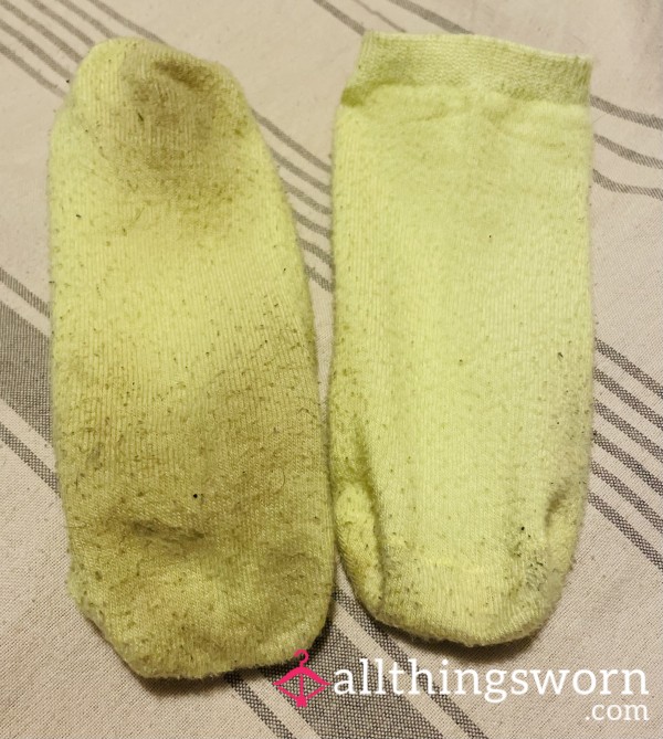 Dirty Neon Green Ankle Socks