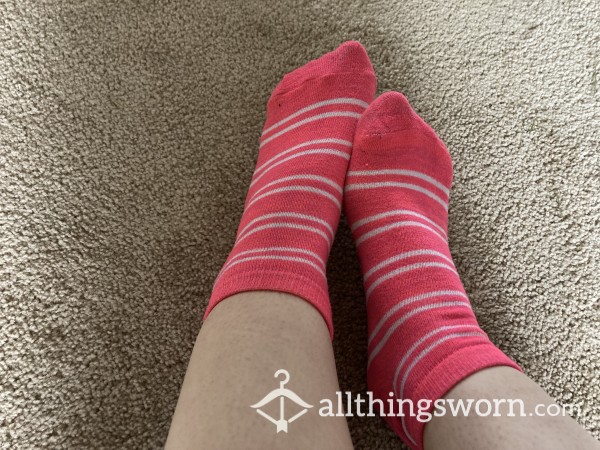 DIRTY Pink Striped SOCKS