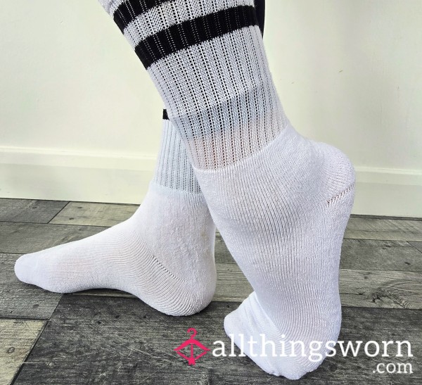 Dirty, Smelly, Well Worn Sweaty Cotton Gym Sport Socks....48 Hour Wear