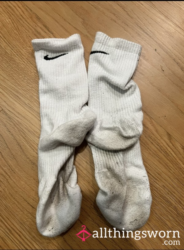 Dirty White Nike Socks