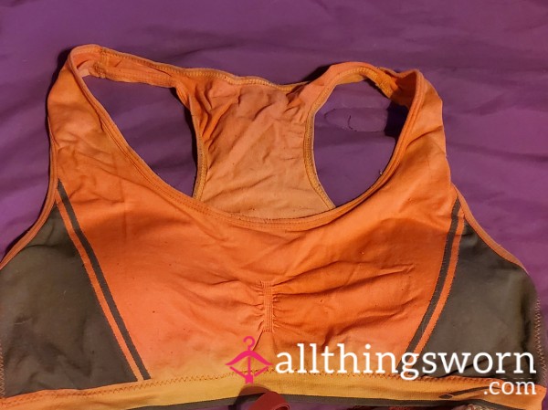 Discolored Orange Sports Bra