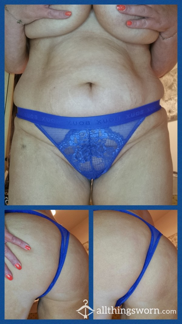 Electric Blue Boux Avenue Lacy Thong