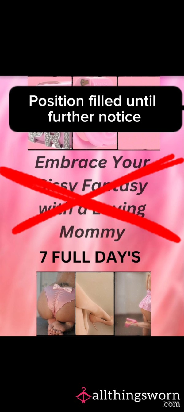 Embrace Your Sissy Fantasy With A Loving Mommy(7 FULL DAYS)