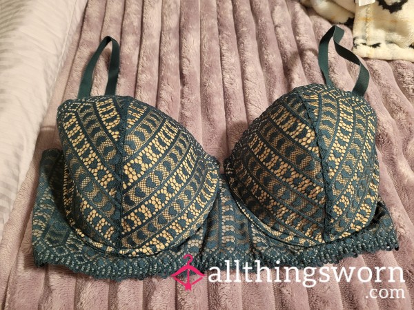 Envious Hearts Dark Green Balconette Longline Bra