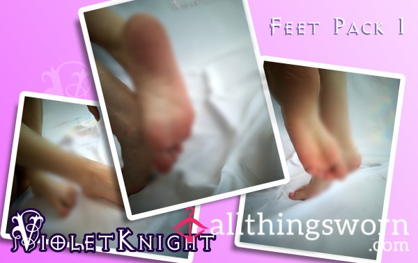 🦶📷 Feet Pack I - HQ Pink Nails On White Cloth