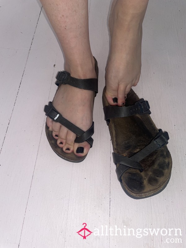 Filthy Dirty Birkenstock Sandals