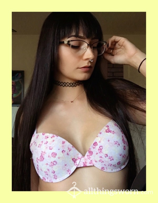 34B Flower Print Bra