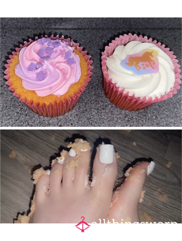 Foot Squished Cupcakes🧁