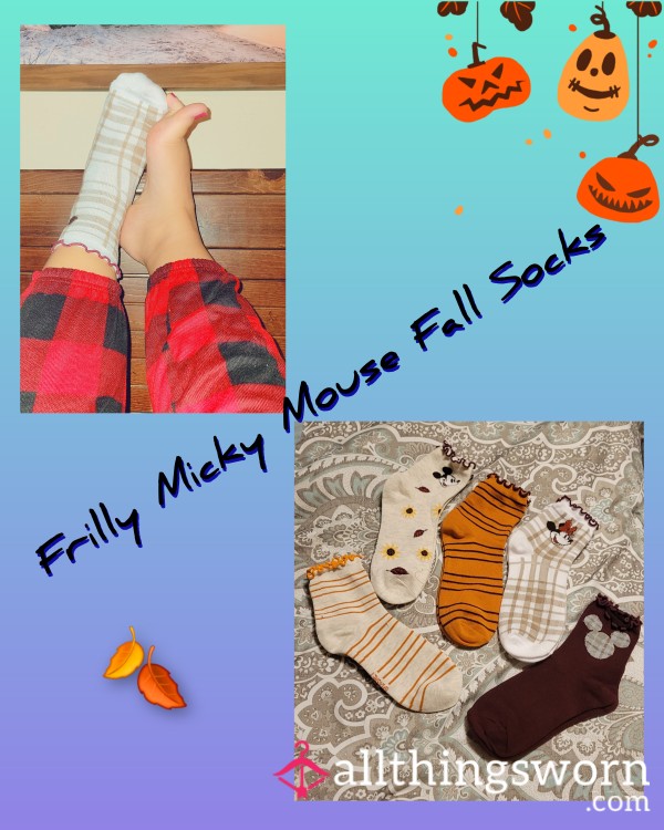 Frilly Micky Mouse Fall Socks🍂