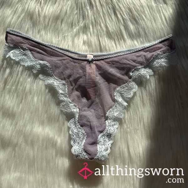 Frozen Plum High-Leg Thong