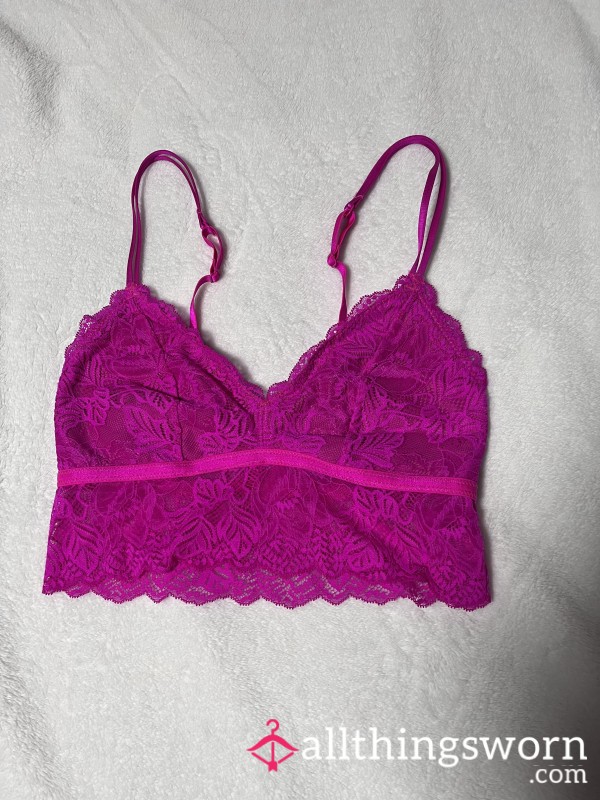 Fuchsia Lace Bralette