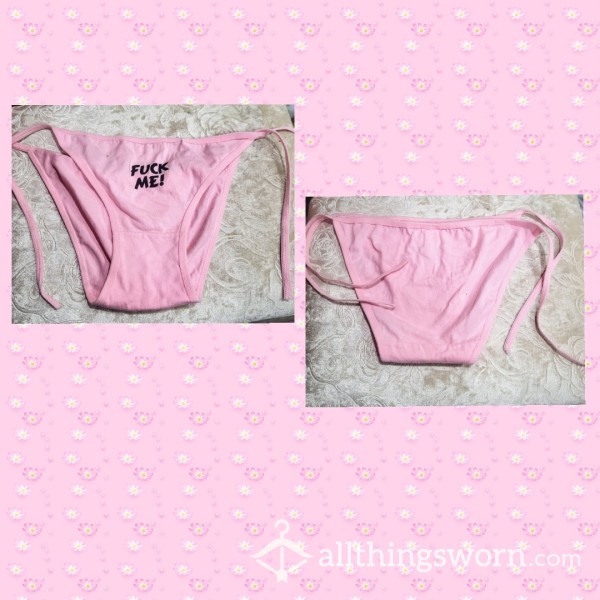 "f**k Me" Pink String Bikini Panty 💕