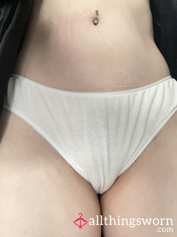 Full Back White Cotton Panties