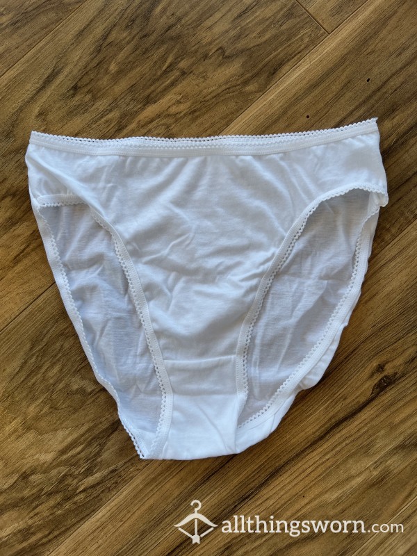 Full Brief Coverage Granny White Plain Panties 100% Cotton #bubblebu*tanya