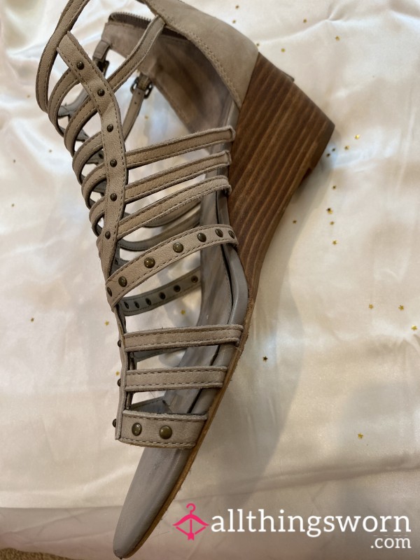 Fun Strappy Heels - Hard To Put On And Super Tight On My Foot!