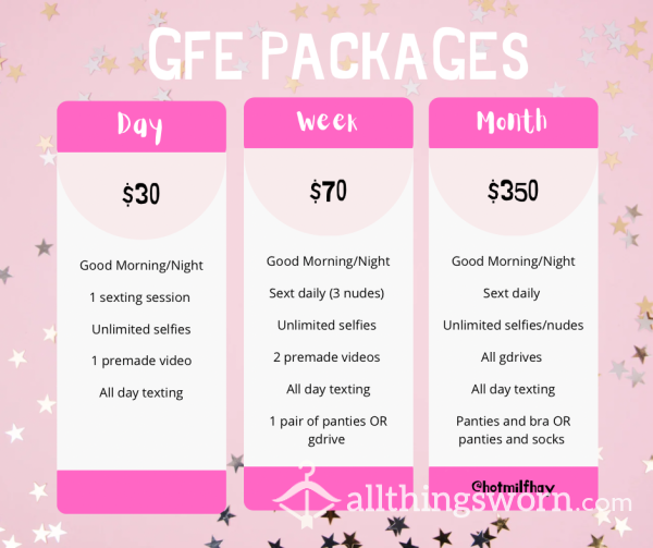 GFE Packages 🤍 Sweet OR Mean, You Pick! 😈