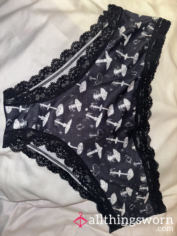 Gothic Black Mushroom Panties