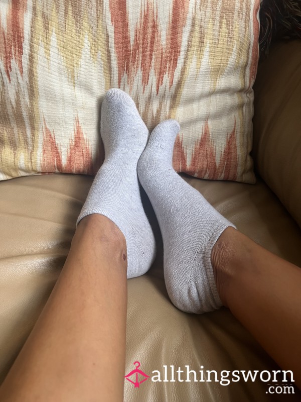 Gray Cotton Ankle Socks