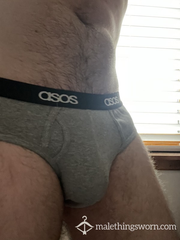 Grey ASOS Ribbed Briefs (M)