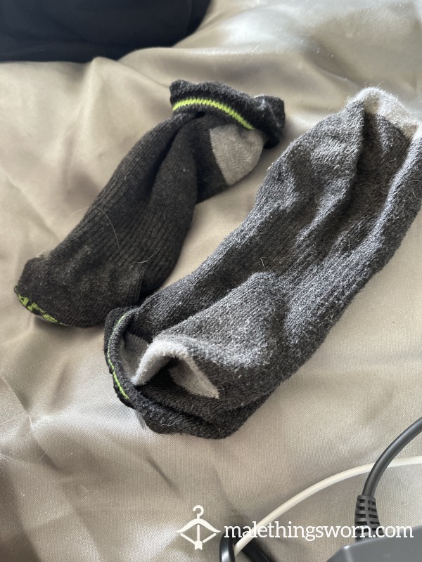 Grey C*m Rag Ankle Socks