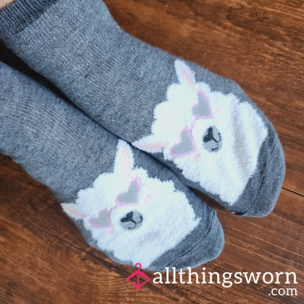 Grey Llama Socks!