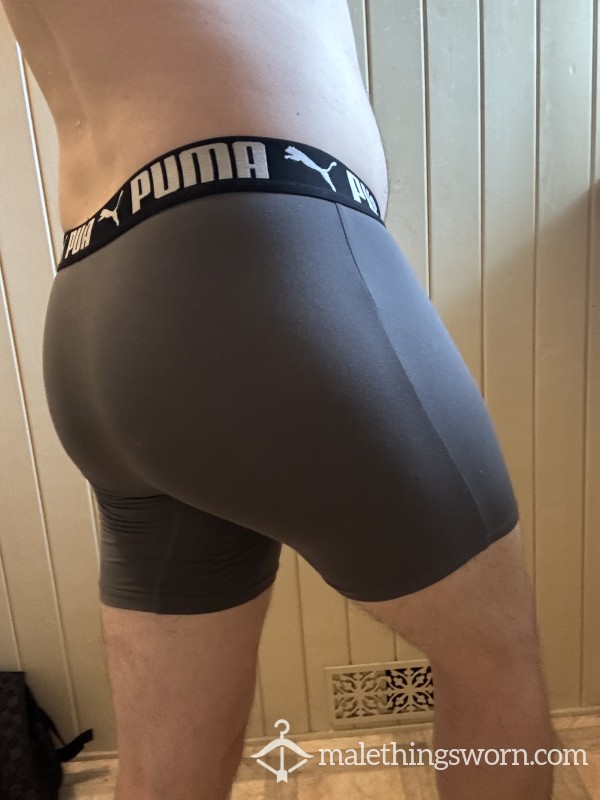 Grey Puma Microfiber Boxer Briefs