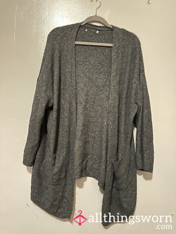 Grey XL Knitted Cardigan