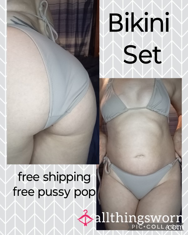 Greyish Color Bikini Set