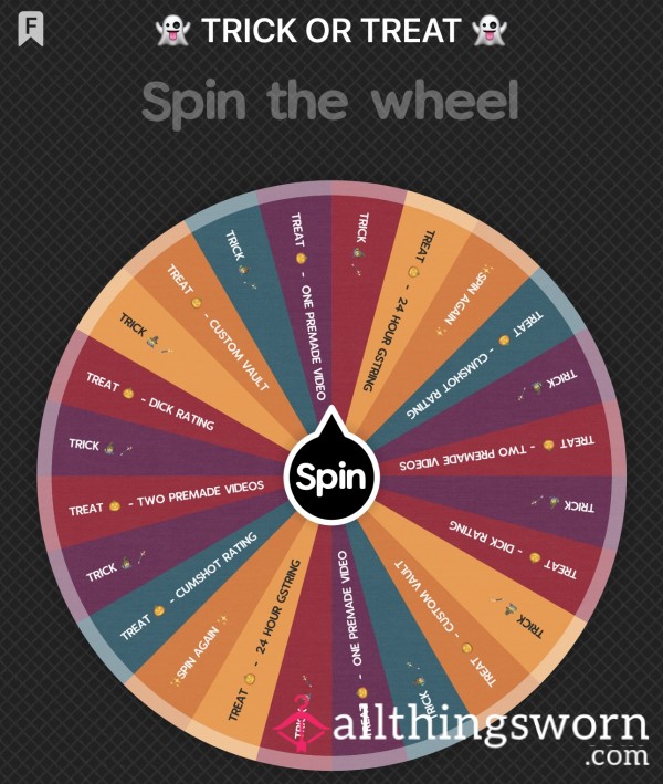 🎃 Halloween Spin The Wheel Of Fate! 🎃 - Spin If You Dare… 🕸️🧛