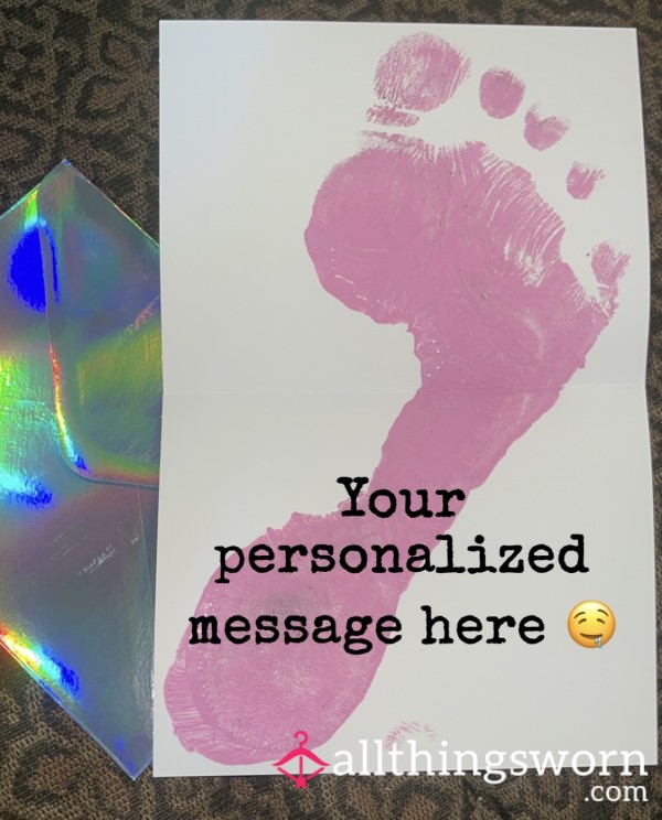 Handwritten Custom Foot Card