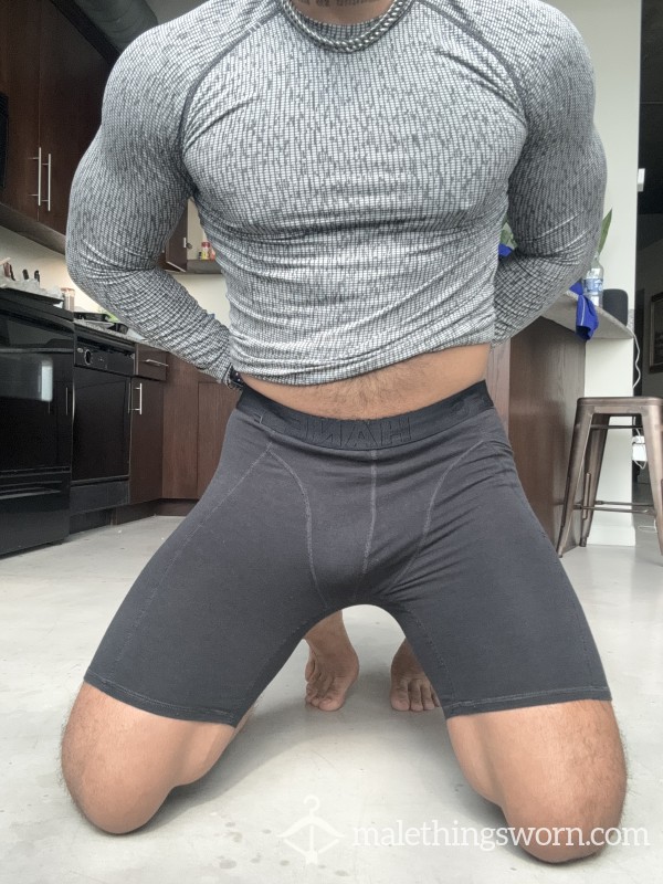 Hanes Black Compression Shorts