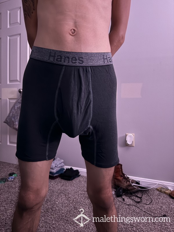 Hanes Black Used Boxer Briefs