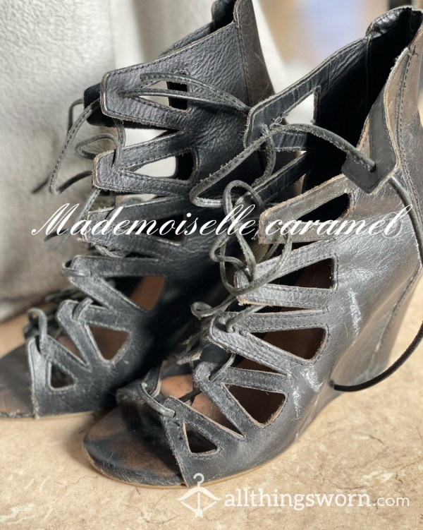 High Heels Black Sandals UK 5 US 7 EU 38