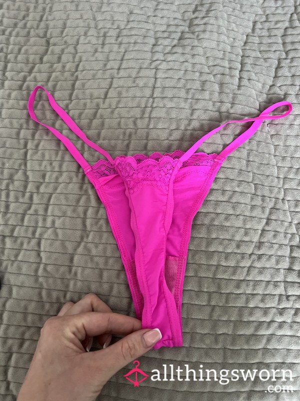 Hot Pink Silky Soft Strappy Thong 🥵🩷