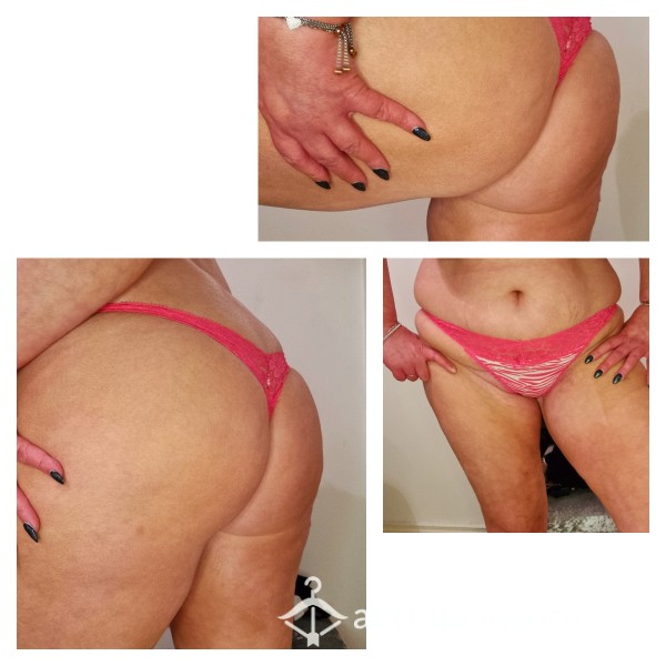 Hot Pink Zebra Print Cotton Thong