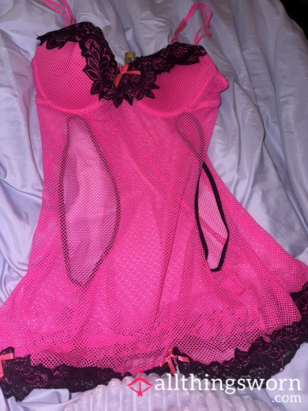 Hottttt Pink Net Lingerie