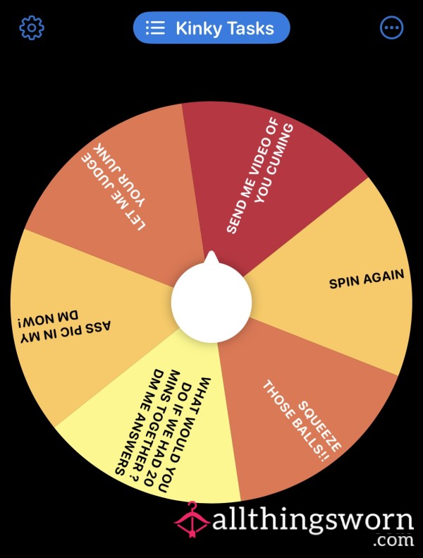 Kinky Tasks For My Pleasure Wheel