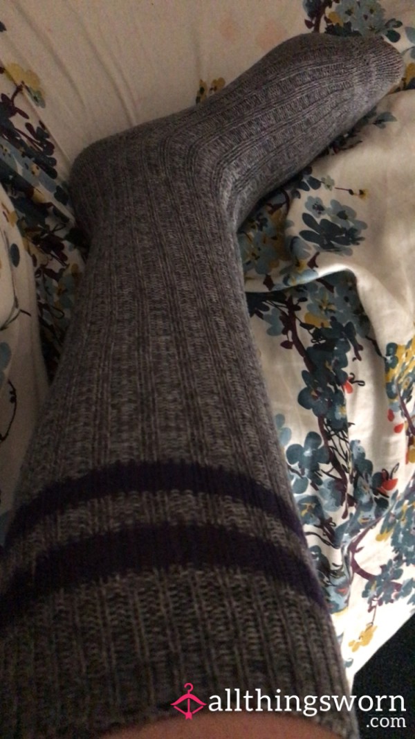 Knee High Socks That Of Course Smell Like Smelly Feet Not To Smelly The Perfect Amount My Man Loves The Smell 💦🥵