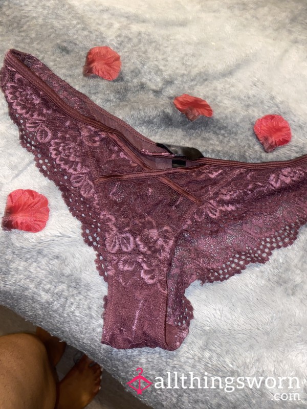 Lace Brazillian Burgundy Thongs