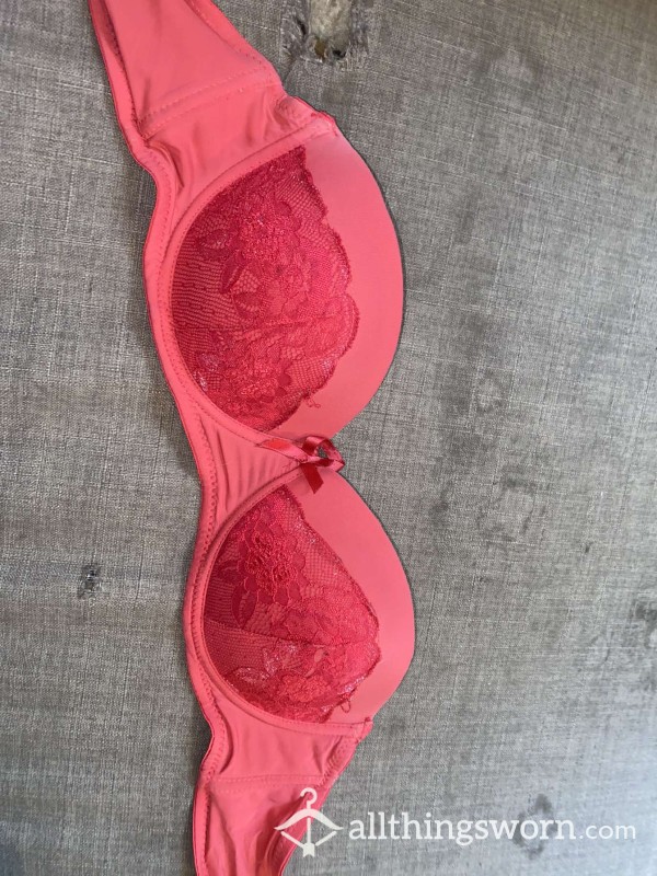 Red Lace Push Up Bra